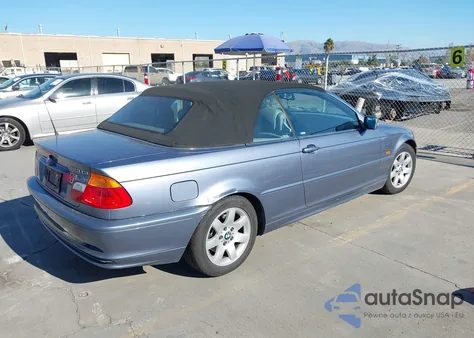 2000 BMW 323Ci z USA, uszkodzony, nr VIN WBABR3348YEG01931